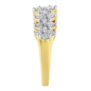 Bids.com 10K Yellow Gold Round Diamond Ring (1 cttw, J-K Color, I1-I2 Clarity) Rings White Smoke 7 / Yellow.Gold