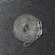Bids.com 14k White Gold Bead Chain 1.0mm Necklaces Dark Slate Gray 16 / White Gold,18 / White Gold,20 / White Gold