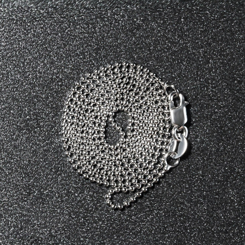 Bids.com 14k White Gold Bead Chain 1.0mm Necklaces Dark Slate Gray 16 / White Gold,18 / White Gold,20 / White Gold
