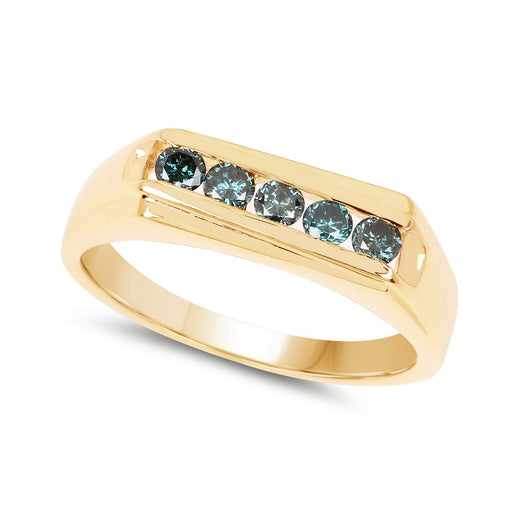 Bids.com 14K Yellow Gold Plated 0.35 Carat Genuine Blue Diamond .925 Sterling Silver Ring Rings White Smoke size 9.00,size 9.50,size 6.00,size 7.00,size 8.00