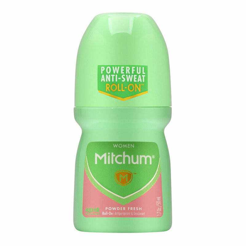 Mitchum Mitchum Women Advanced Control Invisible Roll-On Anti-Perspirant & Deodorant 1.7 Fl Oz, Powder Fresh Deodorant Pale Green