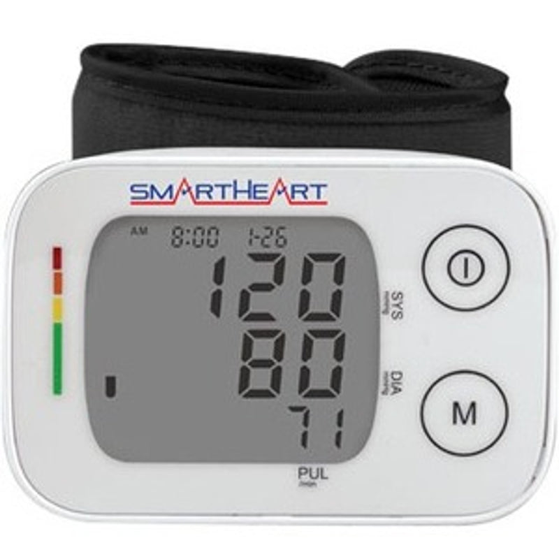 SmartHeart SmartHeart Automatic Digital Blood Pressure Wrist Monitor Blood Pressure Monitors Light Gray