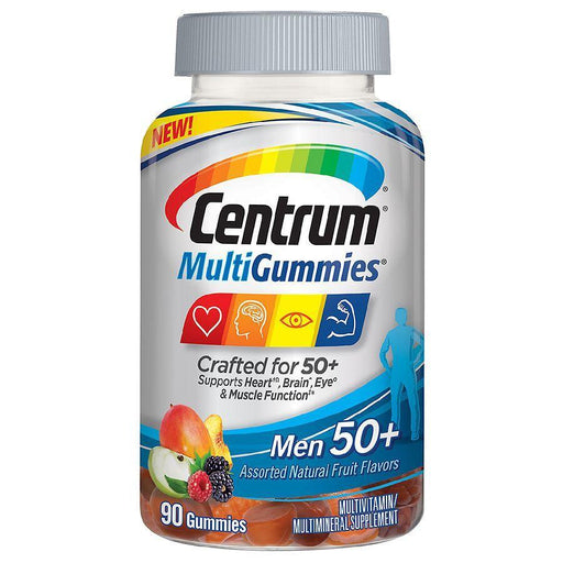 Centrum Centrum MultiGummies 50+ Multivitamin - Multimineral Supplement, Assorted Natural Fruit Flavors 90 Count Vitamins & Supplements White Smoke