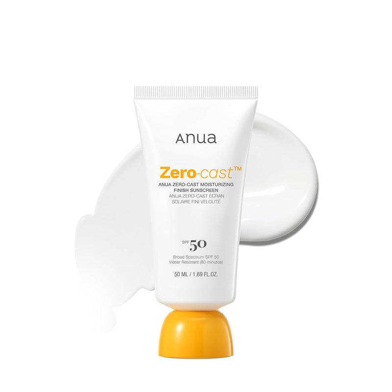 AsiaBeautyMall ANUA Zero-Cast Moisturizing Finish Sunscreen SPF50+ PA++++ Sunscreen White Smoke
