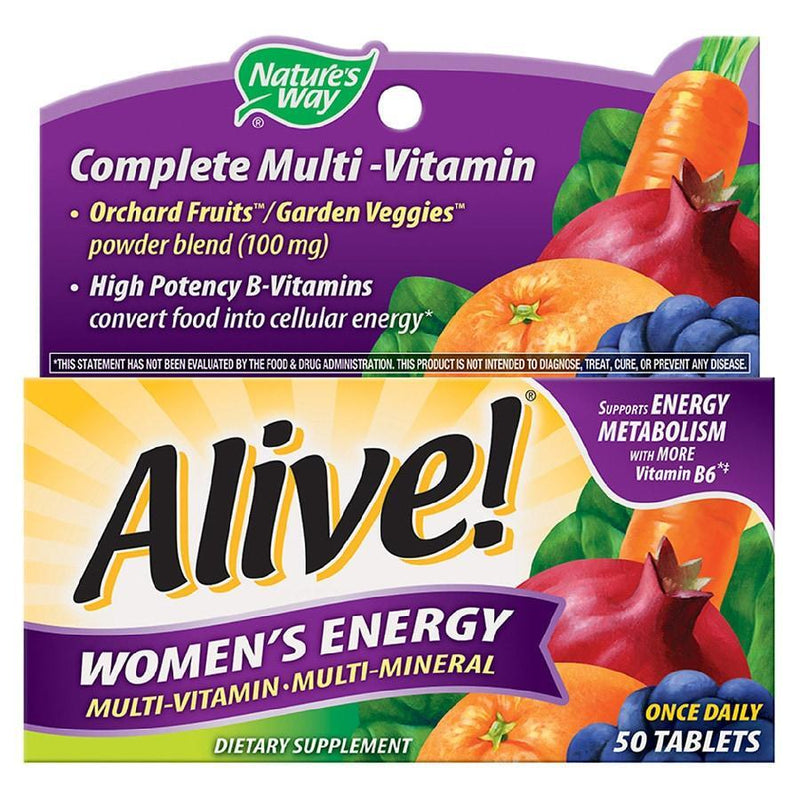 Nature's Way Nature's Way Alive! Alive Womens Energy Tablets Multivitamin Multimineral Vitamins & Supplements White Smoke