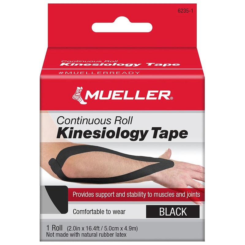 Mueller Mueller® Kinesiology Tape – Continuous Roll (Black) Wig Glue & Tape Firebrick