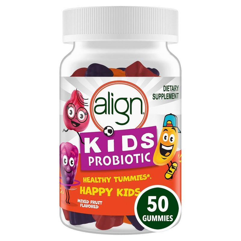 Align Align Kids Probiotic Gummies, Digestive Health Support, Mixed Fruit Flavor, 50 Count Vitamins & Supplements Light Gray