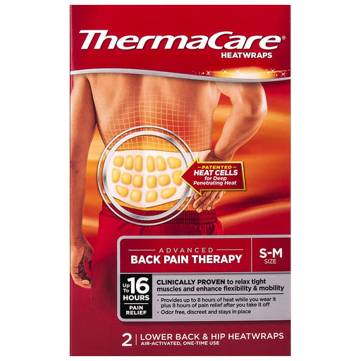 ThermaCare ThermaCare Advanced Back Pain Therapy S-M Heatwraps 2 Ct Box First Aid Firebrick
