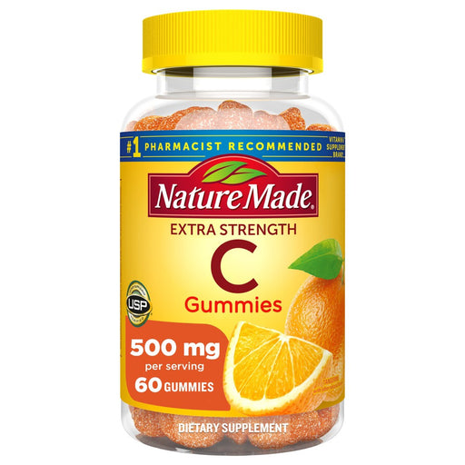 Nature Made Nature Made Vitamin C, Extra Strength, 500 Mg, Gummies, Tangerine Vitamins & Supplements White Smoke