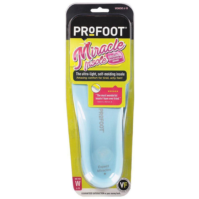 ProFoot ProFoot Miracle Insoles For Women 6-10, 1 Pair Foot Care White Smoke