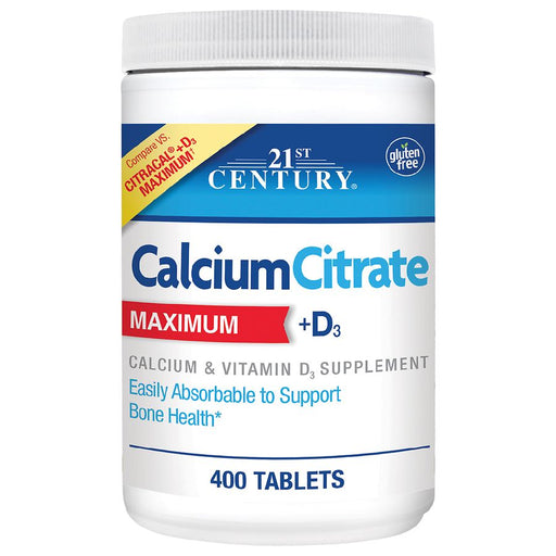 21st Century 21st Century Calcium Citrate /Vitamin D3  315 Mg-250U Tablets 400Ct Vitamins & Supplements White Smoke