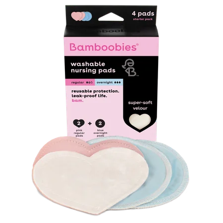 bamboobies Bamboobies Super Soft Washable Nursing Pads 4 Reusable Pads. nursing pads Black