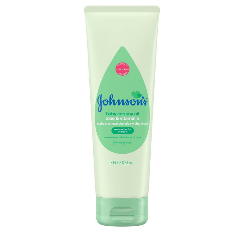 Johnson's Baby Johnson's Baby Creamy Body Oil - 8 Fl Oz Lotion & Moisturizer White Smoke