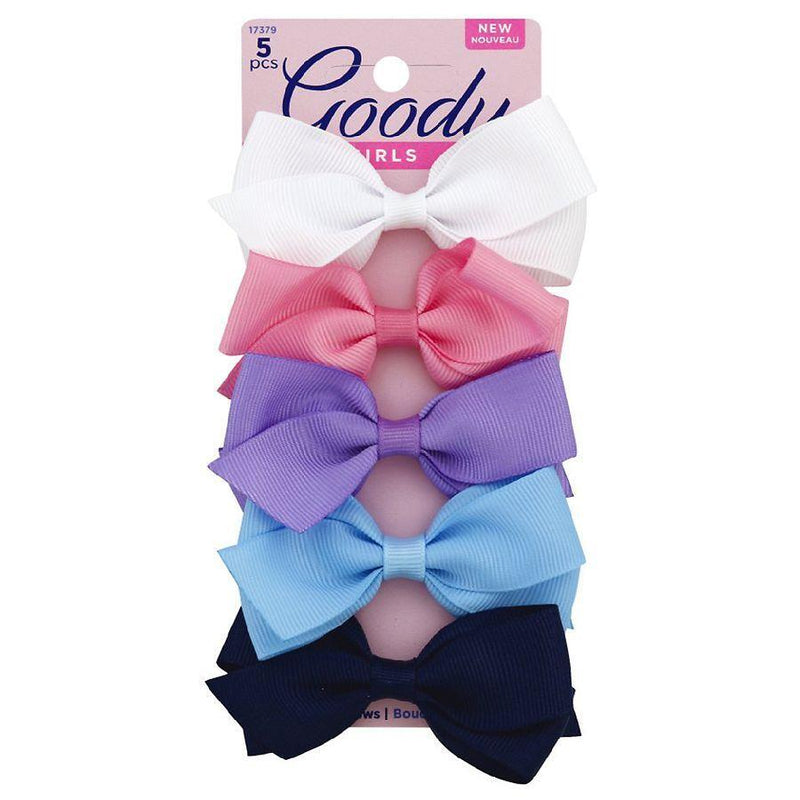 Goody Goody Girls' Bright Bow Salon Clips Hair Care White Smoke