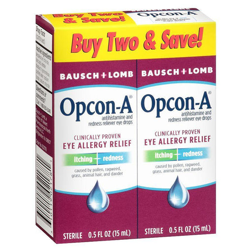 Opcon-A Opcon-A Eye Allergy Relief Drops, Twin Pack, 15 Ml Eye Drops & Lubricants White Smoke