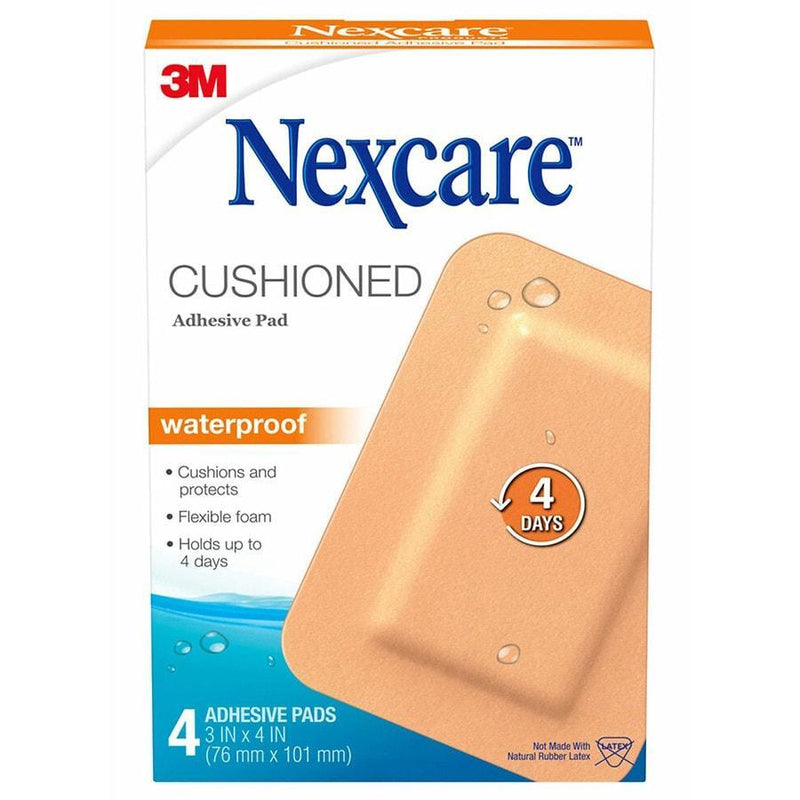 Nexcare Nexcare Gauze Pad Waterproof Absolute Adhesive 3" X 4" First Aid White Smoke