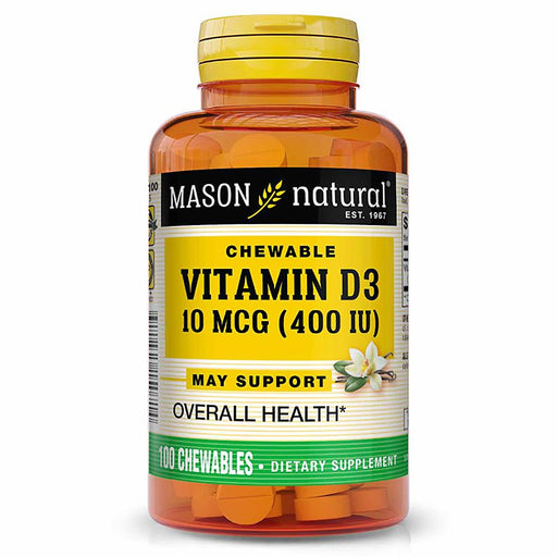 Mason Natural Mason Natural D400, Chewable, Vanilla Chew Vitamins & Supplements White Smoke