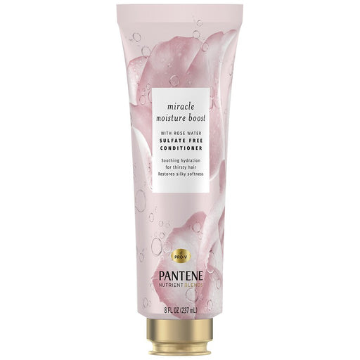 Pantene Nutrient Blends Pantene Nutrient Blends Miracle Moisture Boost Rose Water Conditioner For Dry Hair, Sulfate Free Shampoo & Conditioner White Smoke