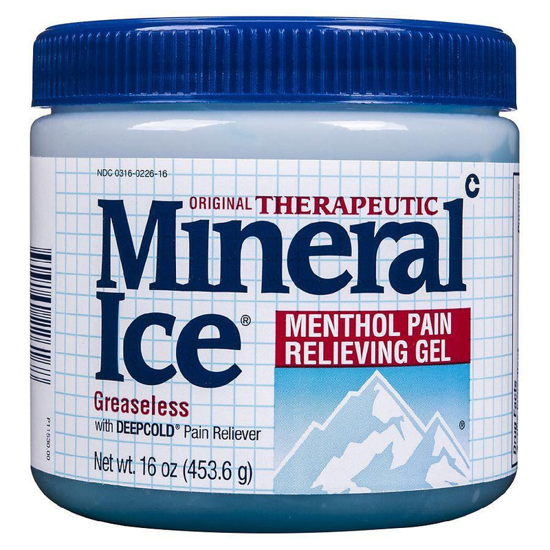 Mineral Ice Mineral Ice Therapeutic Pain Relieving Gel - 16 Ounce Health Care Light Gray