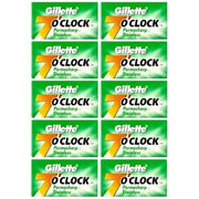 Gillette Gillette 7 O'clock Super Stainless Double Edge Razor Blades - 20x5 Pack Razor Blades Forest Green