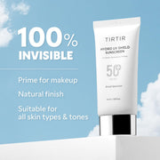 AsiaBeautyMall TIRTIR Hydro UV Shield Sunscreen SPF50+ Broad Spectrum Sunscreen Light Steel Blue