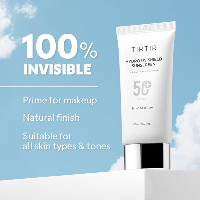 AsiaBeautyMall TIRTIR Hydro UV Shield Sunscreen SPF50+ Broad Spectrum Sunscreen Light Steel Blue