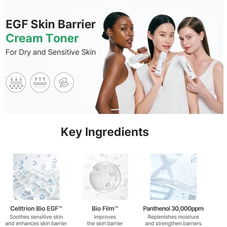 AsiaBeautyMall Z+PIDERM ECF Skin Barrier Cream Toner Toner Lotion White Smoke