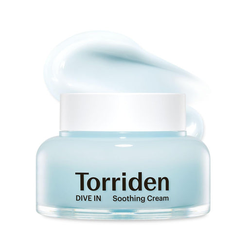 AsiaBeautyMall Torriden Dive In Low Molecular Hyaluronic Acid Soothing Cream Moisturizer White Smoke