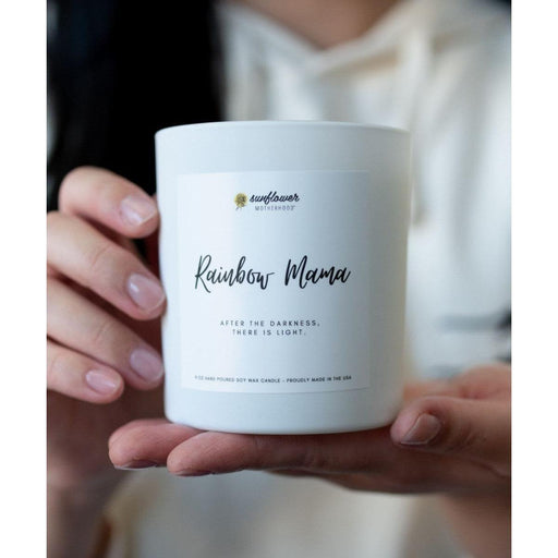 Sunflower Motherhood Rainbow Mama Pregnancy Loss Candle Candles Dark Gray