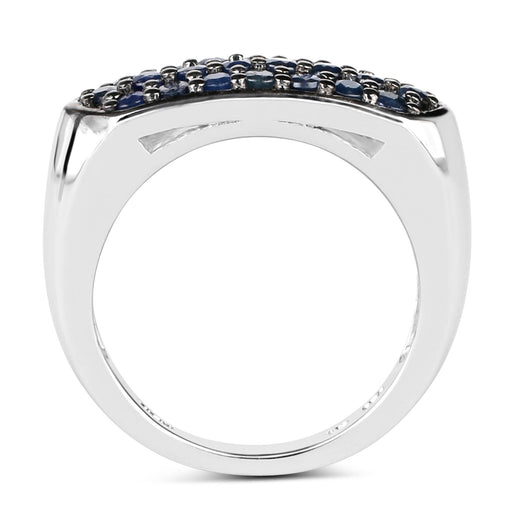 Bids.com 0.99 Carat Genuine Blue Sapphire .925 Sterling Silver Ring Rings White Smoke size 6.00,size 7.00,size 8.00,size 9.00,size 5.00