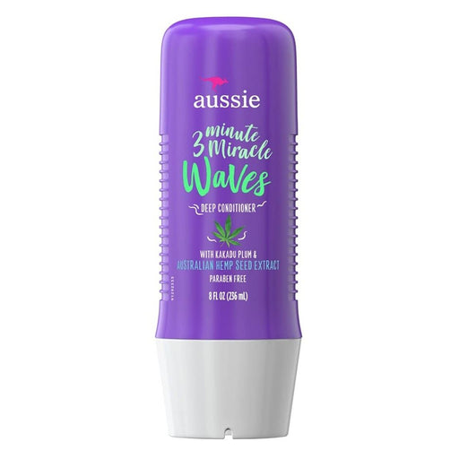 Aussie Aussie 3 Minute Miracle Waves Deep Conditioner 8 Oz Shampoo & Conditioner Dark Slate Blue