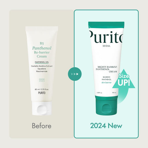 AsiaBeautyMall Purito SEOUL Mighty Bamboo Panthenol Cream Moisturizer Antique White