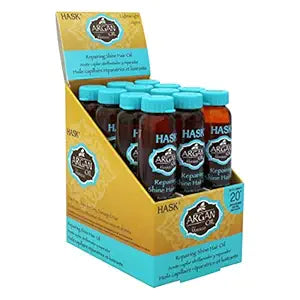Hask Hask Argan Oil Repairing Shine Hair Oil  12x 0.62 Oz Hair Styling White Smoke