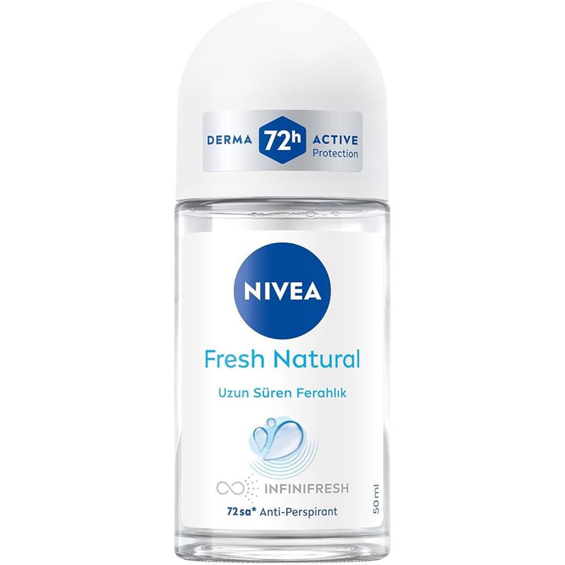 Nivea NIVEA Fresh Natural 72h Anti-Perspirant Roll-On for Women 50ml Deodorant & Anti-Perspirant White Smoke