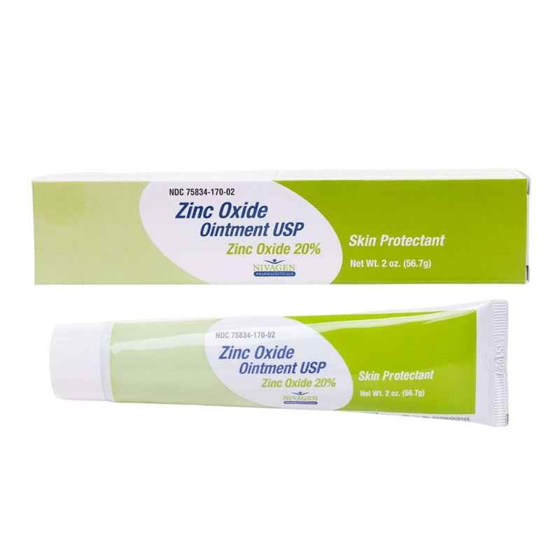 Nivagen Nivagen Zinc Oxide 20% Ointment Skin Protectant, 1 Oz Health Care White Smoke