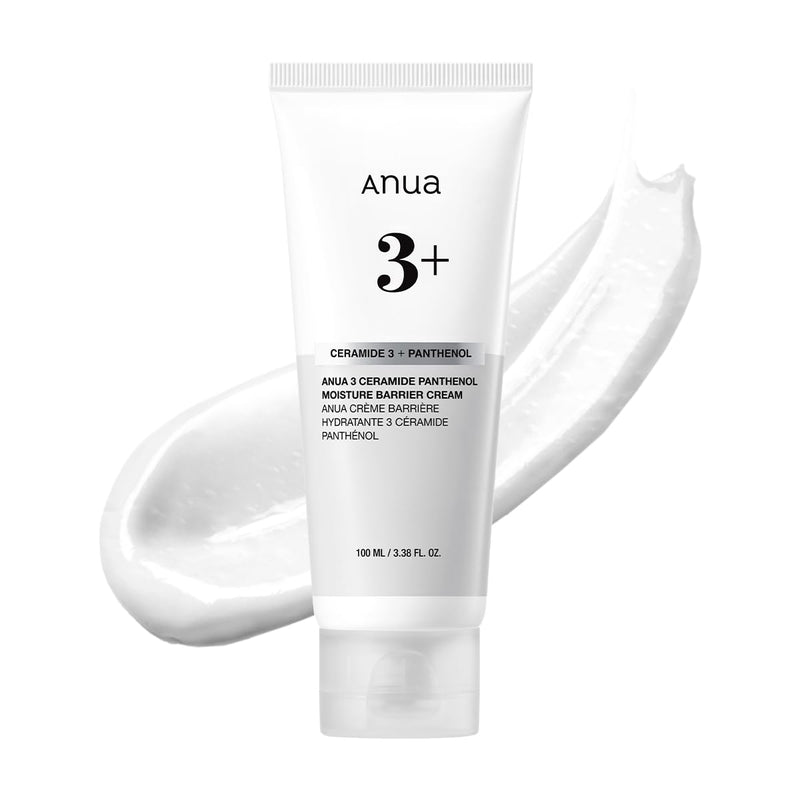 AsiaBeautyMall ANUA 3+ Ceramide Panthenol Moisture Barrier Cream Moisturizer White Smoke