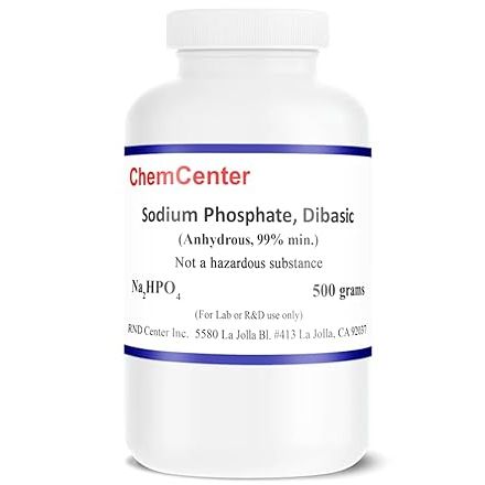 Sigma-Aldrich Sodium Phosphate Dibasic Anhydrous Powder, 500 Grams Science & Laboratory White Smoke