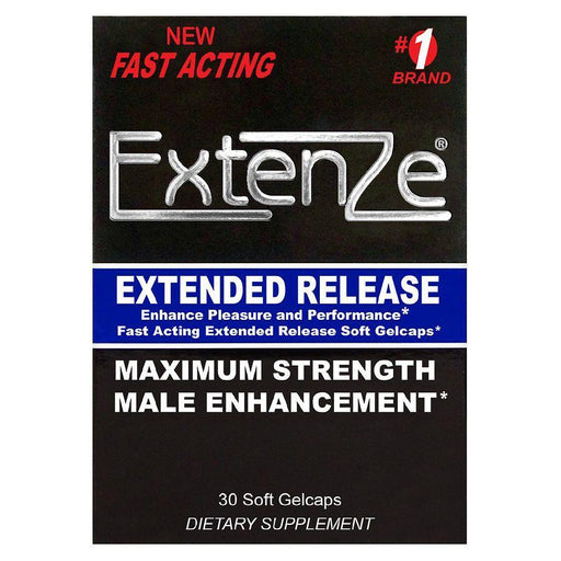 Extenze Extenze Maximum Strength Extended Release Male Enhancement Liquid Gelcaps Health & Beauty Black