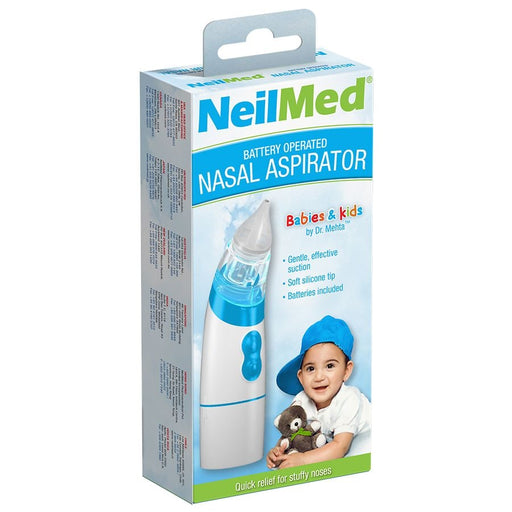 NeilMed NeilMed® Battery Operated Nasal Aspirator – For Babies and Kids Nasal Aspirators White Smoke