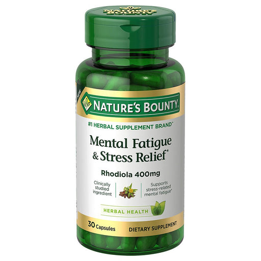Nature's Bounty Nature's Bounty Rhodiola 400 Mg Mental Fatigue & Stress Relief 30 Capsules Personal Care White Smoke