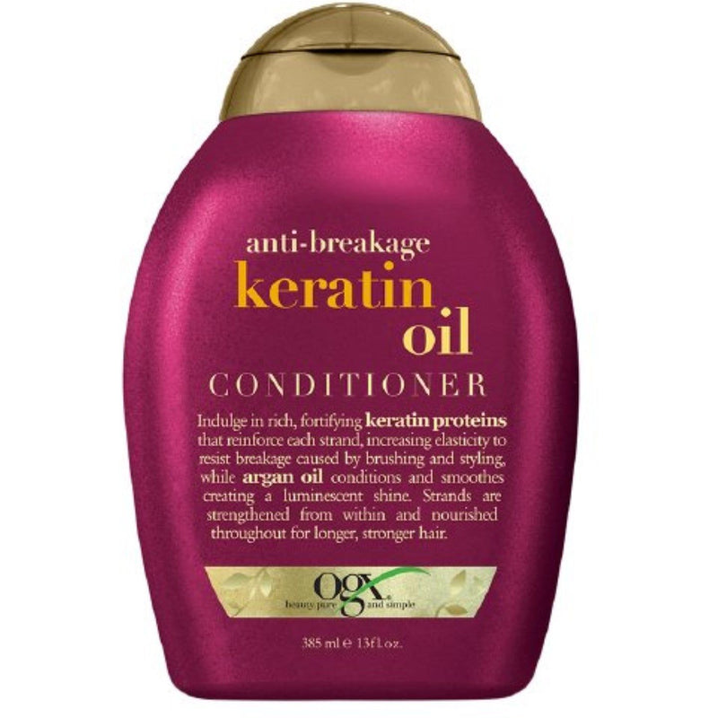 OGX OGX Anti-Breakage Keratin Oil Conditioner For Dry, Damaged Hair - Anti-Frizz - 13 Fl Oz Conditioners White Smoke