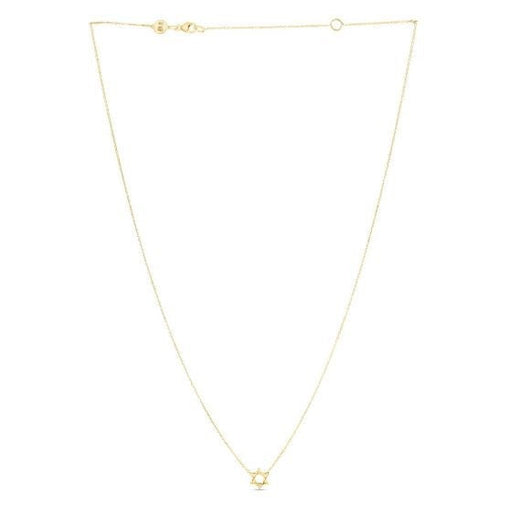 Bids.com 14k Yellow Gold Star of David Necklace Necklaces White Smoke 18 / Yellow Gold