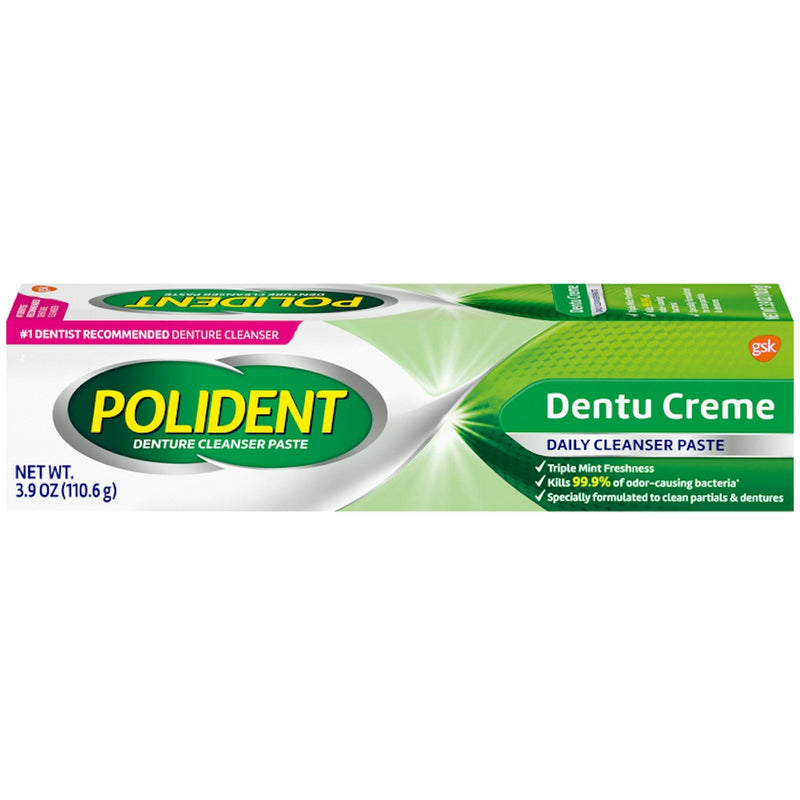 Polident Polident Denture Cleanser Paste, Triple Mint Freshness 3.9 Oz Dentures White Smoke
