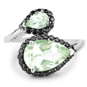 Bids.com 3.42 Carat Genuine Multi Stone .925 Sterling Silver Ring Rings White Smoke size 6.00,size 7.00,size 8.00