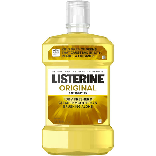 Listerine Listerine Original Antiseptic Mouthwash, Germ-Killing Oral Rinse for Plaque & Gingivitis - 1.5 Liters Mouthwash White Smoke