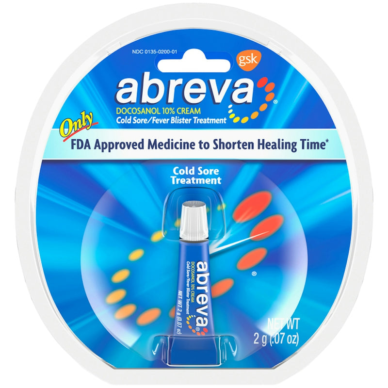 Abreva Abreva Docosanol 10% Cream Cold Sore / Fever Blister Treatment Tube - 0.07 Ounce Health & Beauty White Smoke