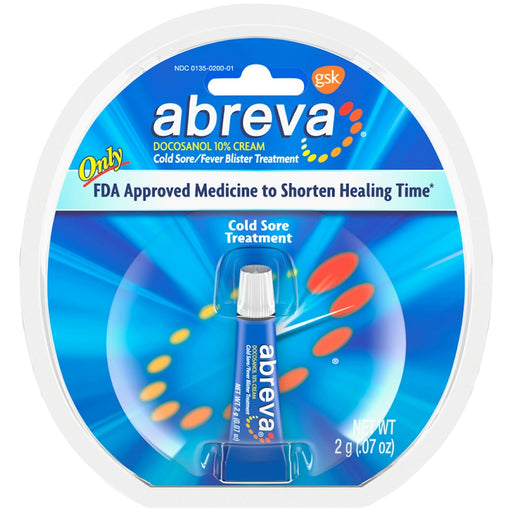 Abreva Abreva Docosanol 10% Cream Cold Sore / Fever Blister Treatment Tube - 0.07 Ounce Health & Beauty White Smoke