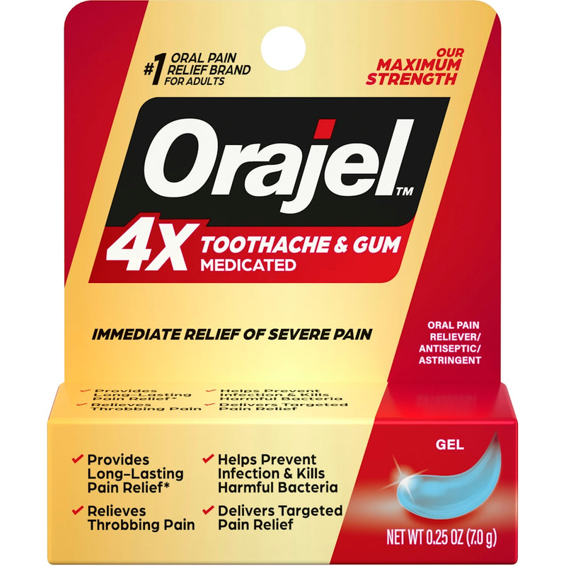 Orajel Orajel Toothache & Gum, Instant Pain Relief, Gel, 0.25 Ounce Oral Care White Smoke