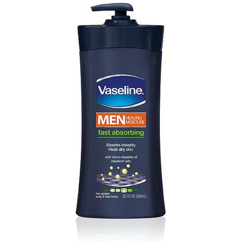 Vaseline Vaseline Men Healing Moisture Fast Absorbing Body & Face Lotion 20.3oz Lotion & Moisturizer White Smoke