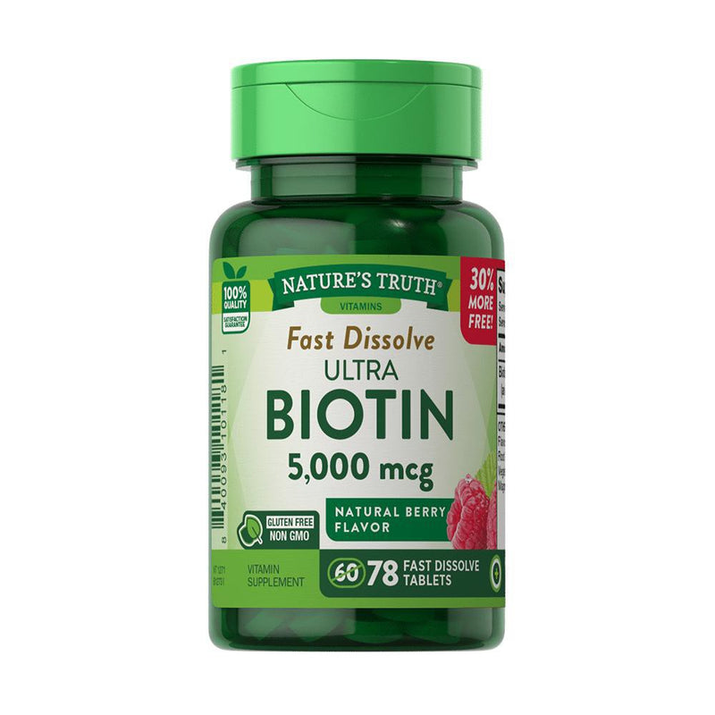 Nature's Truth Nature's Truth® Ultra Biotin 5000 mcg – Fast Dissolve Beauty Support (Tablets) Vitamins & Supplements White Smoke